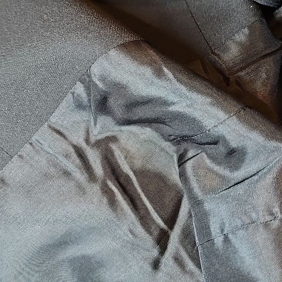 HILLARD & HANSON BLACK LINED PADDED LONG SLEEVE DRESS JACKET - Picture 8 of 10